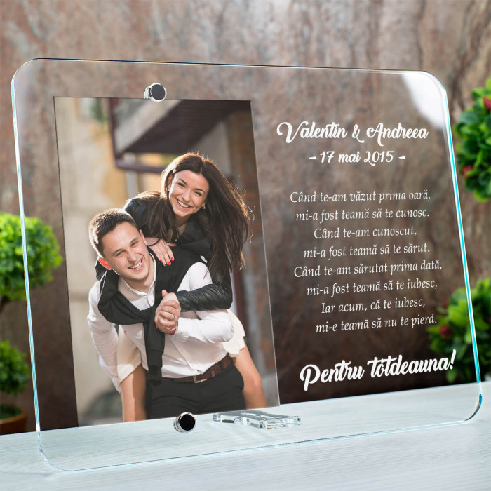 Rama foto Indragostiti, Pentru totdeauna, Cadou personalizat 2520