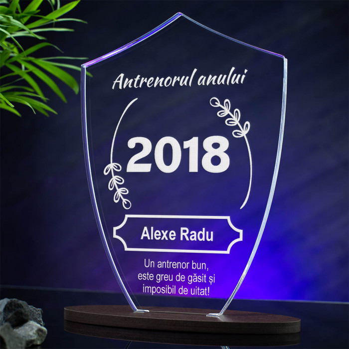 Trofeu Sportivi, Antrenorul anului, Cadou personalizat Scut