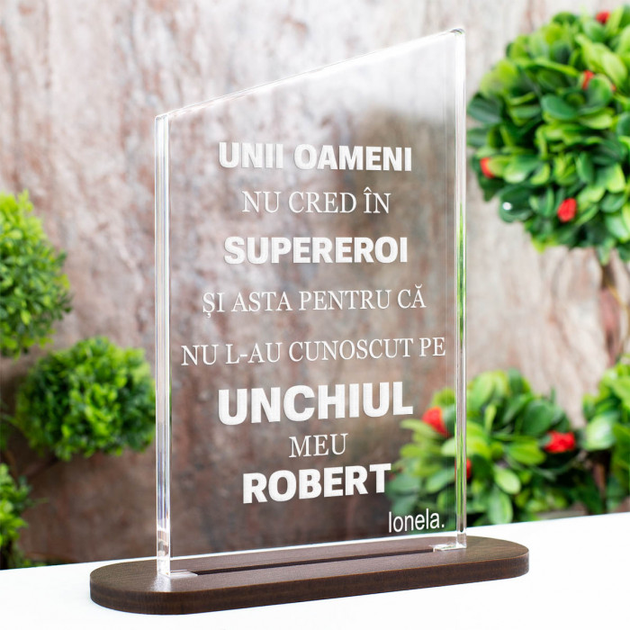 Trofeu Unchi, SUPEREROU, Cadou personalizat Ascend