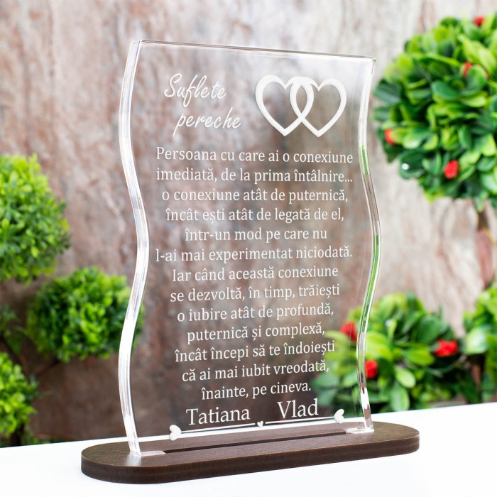 Trofeu Iubiti, Suflete pereche, Cadou personalizat Coloana