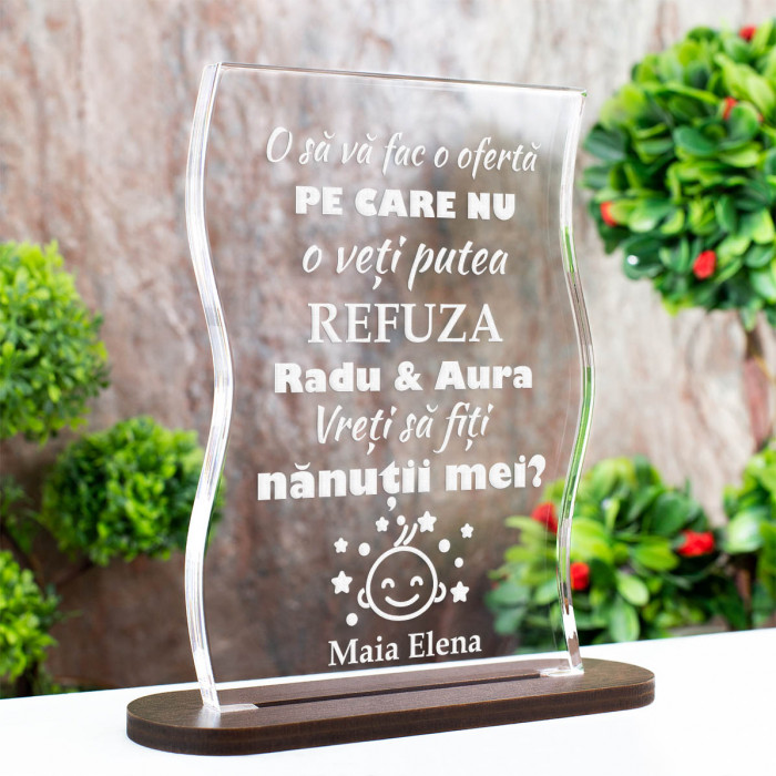 Trofeu Nasi, Vreti sa fiti nanutii mei, Cadou personalizat Coloana