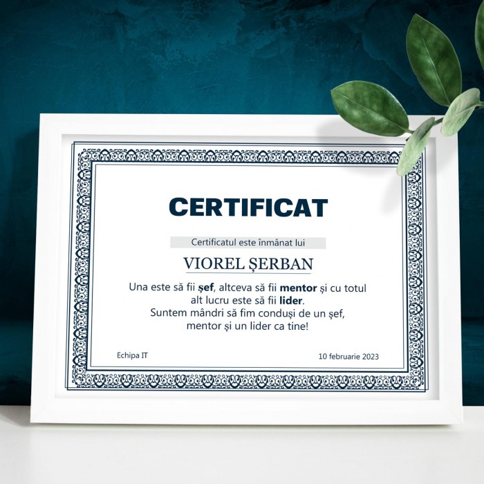 Diploma Sef, Lider adevarat, Cadou personalizat