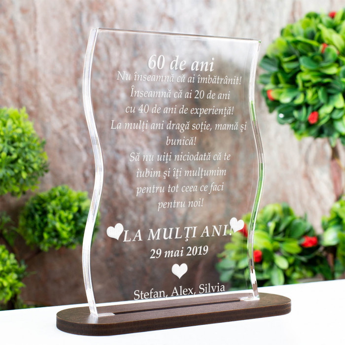 Trofeu Sotie, mama si bunica, Multumim pentru tot, Cadou personalizat Coloana