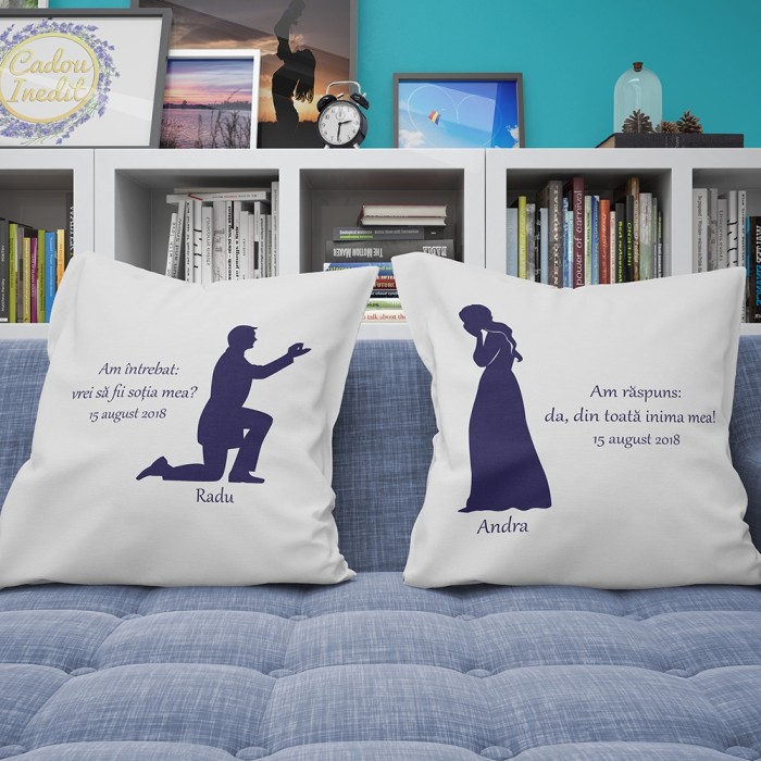 Cadou personalizat Perne Personalizate  - Cerere in casatorie - Poveste