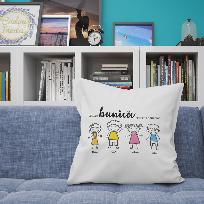Cadou personalizat Perna Personalizata  - pentru bunica de la nepoti