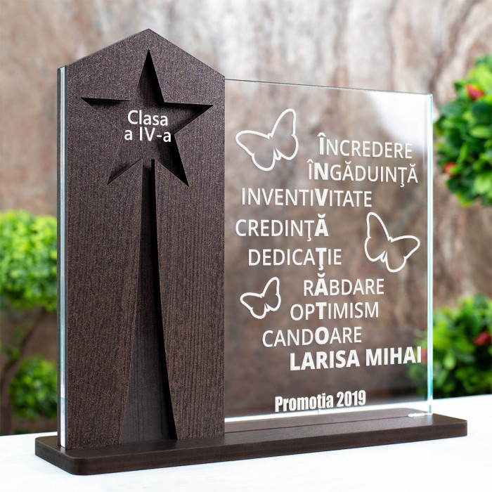 Trofeu Absolvire, Multumiri sfarsit de an, Cadou personalizat Astru