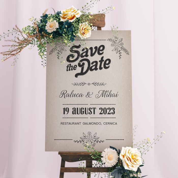 Placuta Save the Date, Vintage, Accesorii personalizate nunta