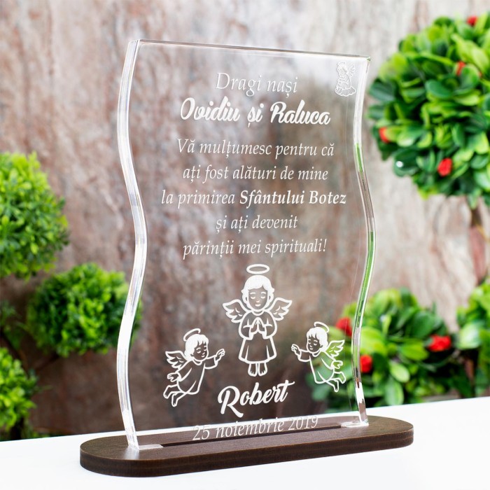 Trofeu Botez, Nasii, parintii mei spirituali, Cadou personalizat Coloana