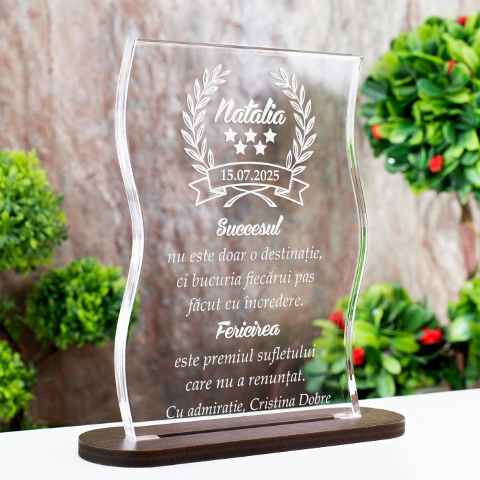 Trofeu Premiu, Succes si fericire, Cadou personalizat Coloana