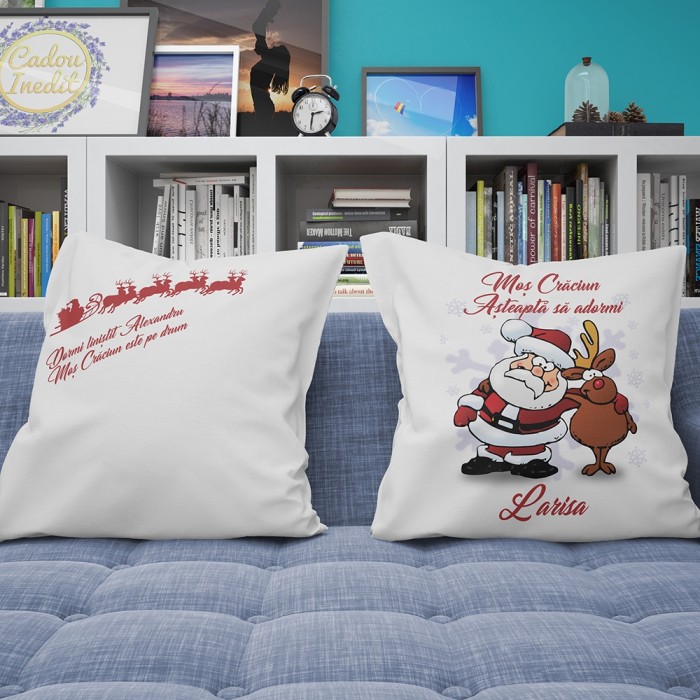 Cadou personalizat Perne Personalizate  - Mos Craciun te vede