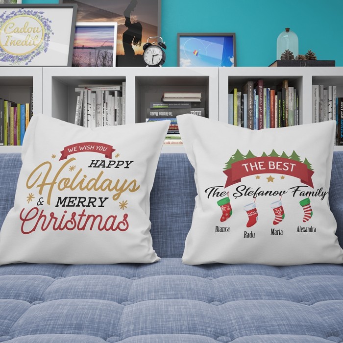 Cadou personalizat Perne Personalizate  - We wish you a Merry Christmas