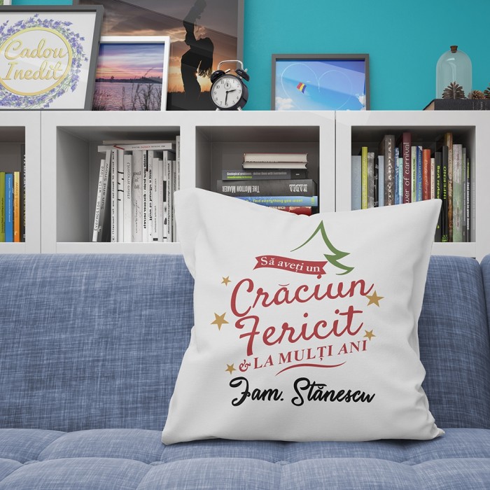 Cadou personalizat Perna Personalizata  - Craciun Fericit si La Multi Ani!