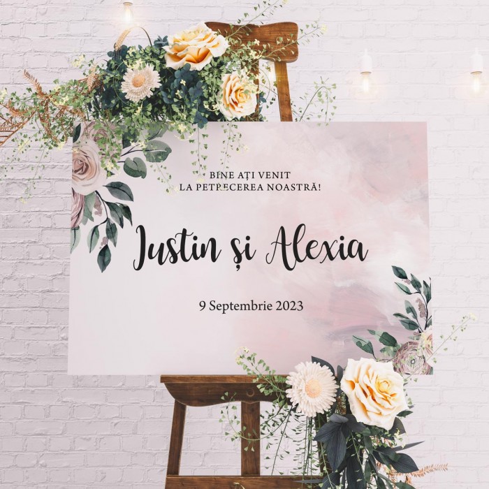 Placuta Bine ati venit, Elegant Note, Accesorii nunta personalizate