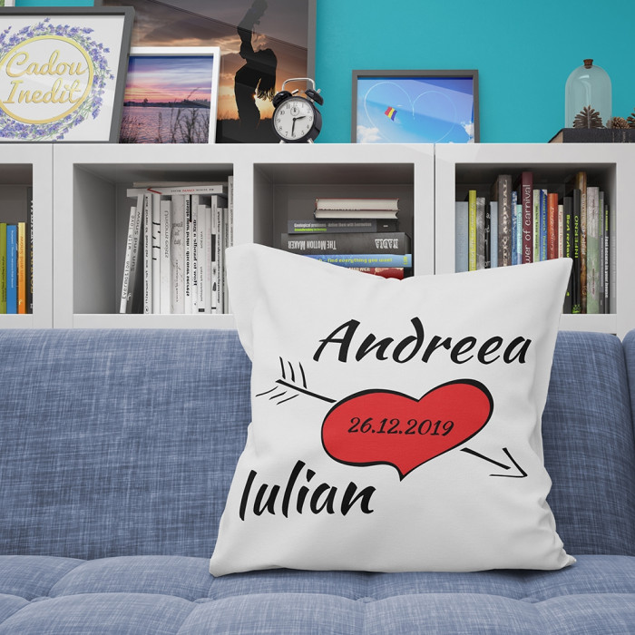 Cadou personalizat Perna Personalizata - Inima Nume Iubire