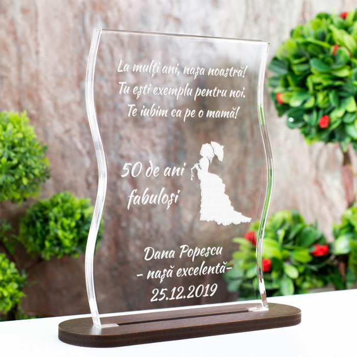 Trofeu Nasa excelenta, Un exemplu pentru noi, Cadou personalizat Coloana