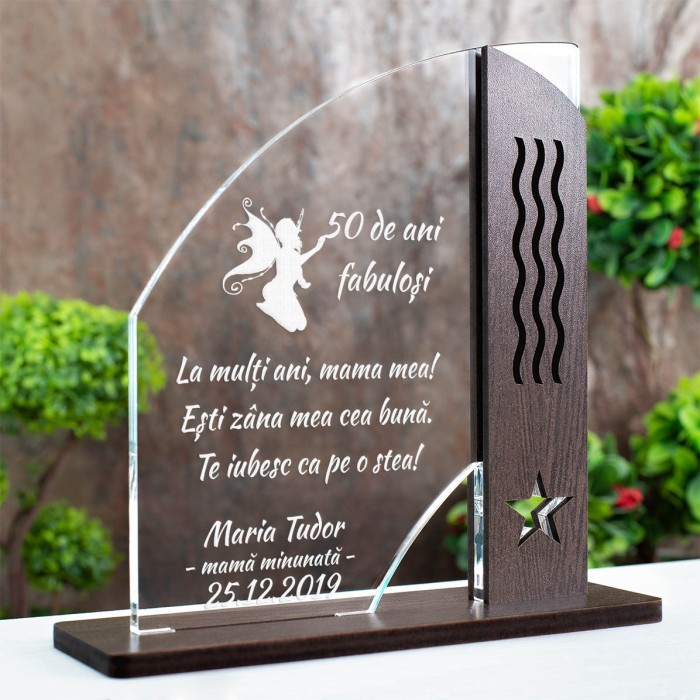 Trofeu O mama minunata, Zana mea cea buna, Cadou personalizat Doric