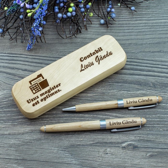 Set de scris Contabil, Usus, Cadou personalizat Roller