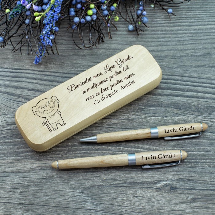 Set de scris Bunic, Recunostinta, Cadou  personalizat Roller