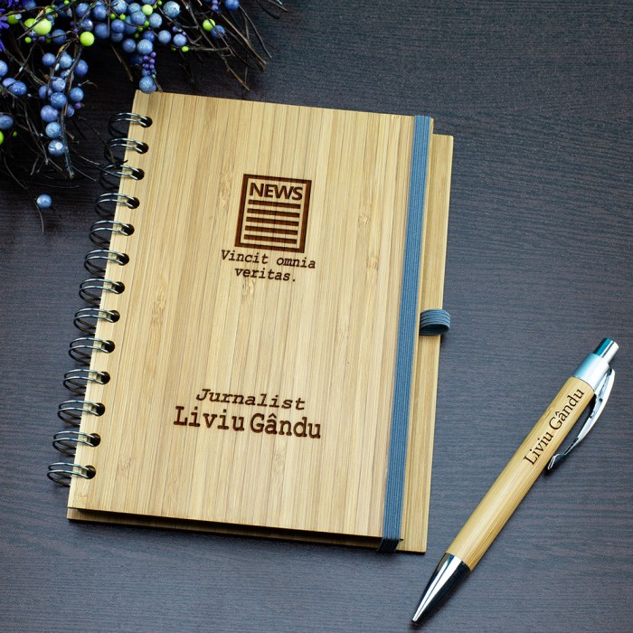 Agenda personalizata Jurnalist, Vincit, Cadou personalizat