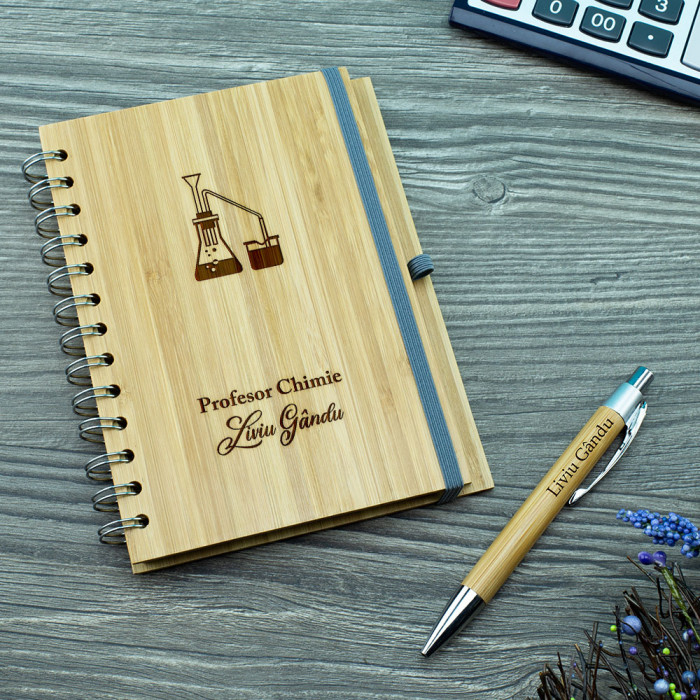 Agenda personalizata Profesor chimie, Substante chimice, Cadou personalizat