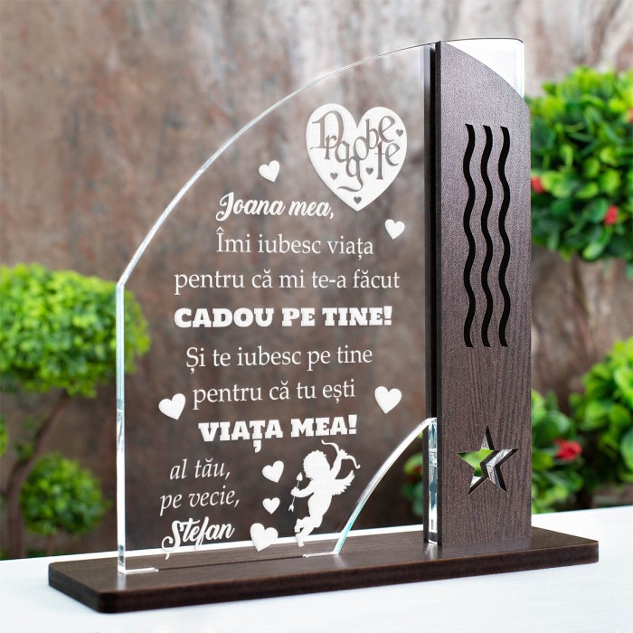 Trofeu Dragobete, Cadoul meu esti tu, Cadou personalizat Doric