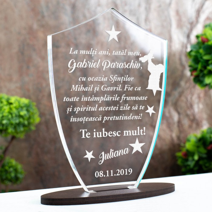 Trofeu Mihail Si Gavril, Pentru Tata, Cadou personalizat Scut