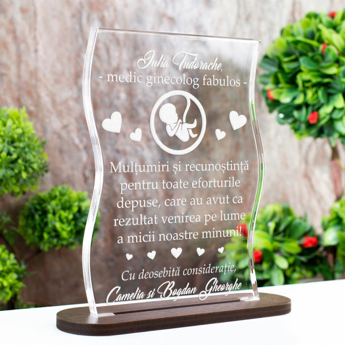Trofeu Medici, Medic Ginecolog, Cadou personalizat Coloana