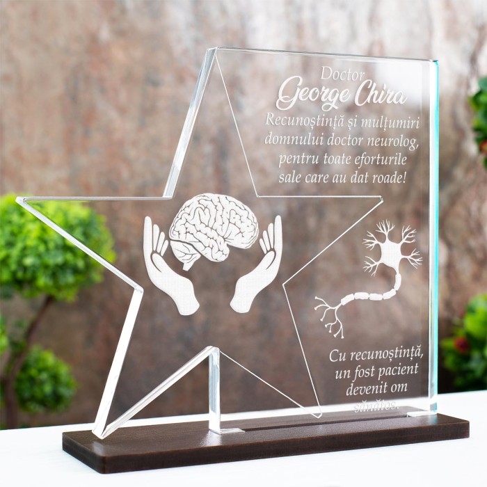 Trofeu Medici, Doctor Neurolog, Cadou personalizat Stea