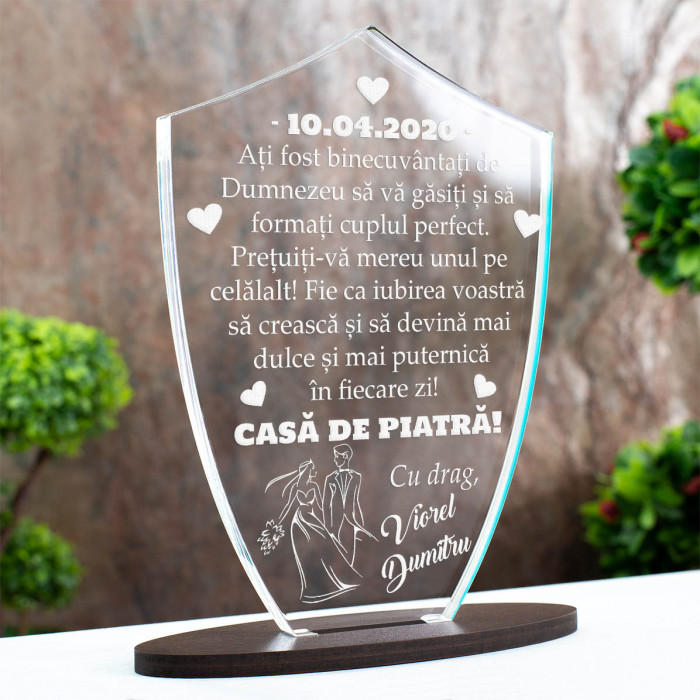 Trofeu Miri, Cuplul perfect, Cadou personalizat Scut