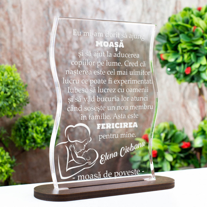 Trofeu Moasa, Fericirea mea, Cadou personalizat Coloana