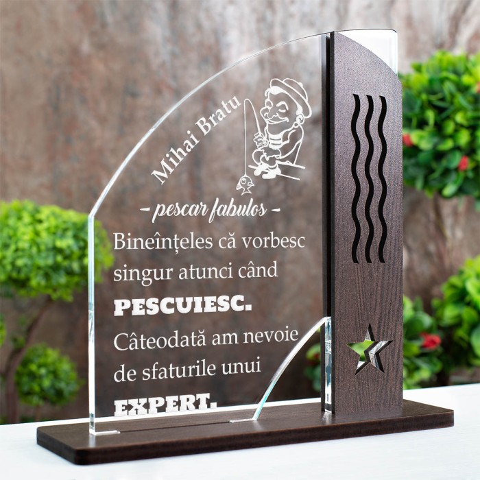 Trofeu Pasionati, Pescar expert, Cadou personalizat Doric