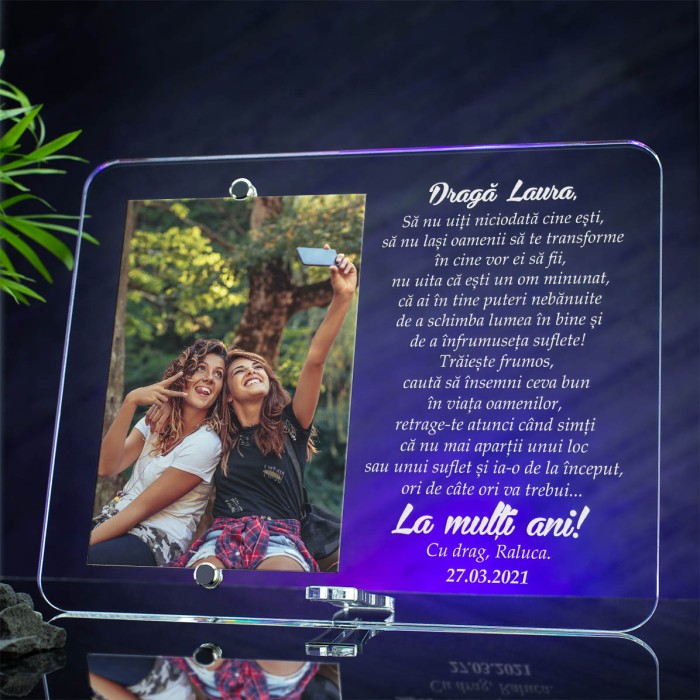 Rama foto Aniversare prietena, Esti un om minunat, Cadou personalizat 2520
