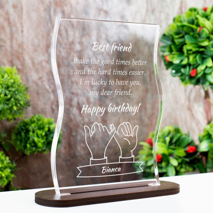 Trofeu Prietene, Lucky to have you, Cadou personalizat Coloana