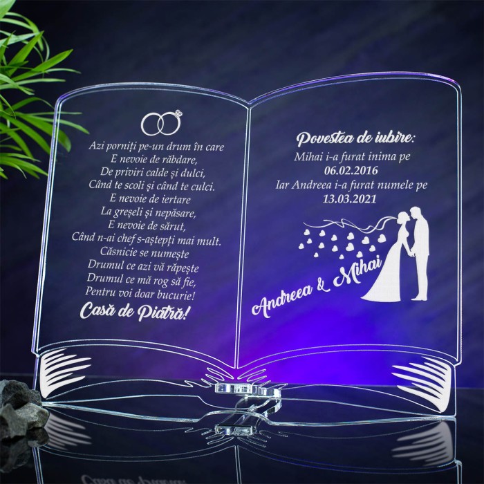 Placheta Miri, Casa de piatra, Cadou personalizat Carte