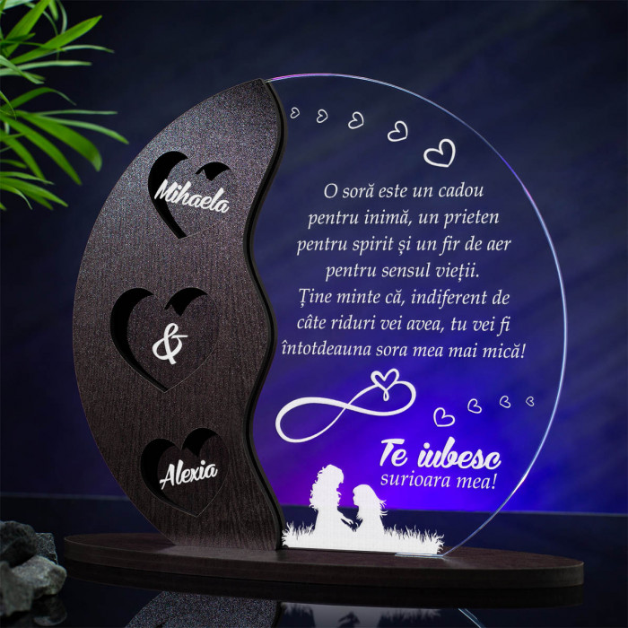 Trofeu Sora, Cadou pentru inima, Cadou personalizat Semiluna