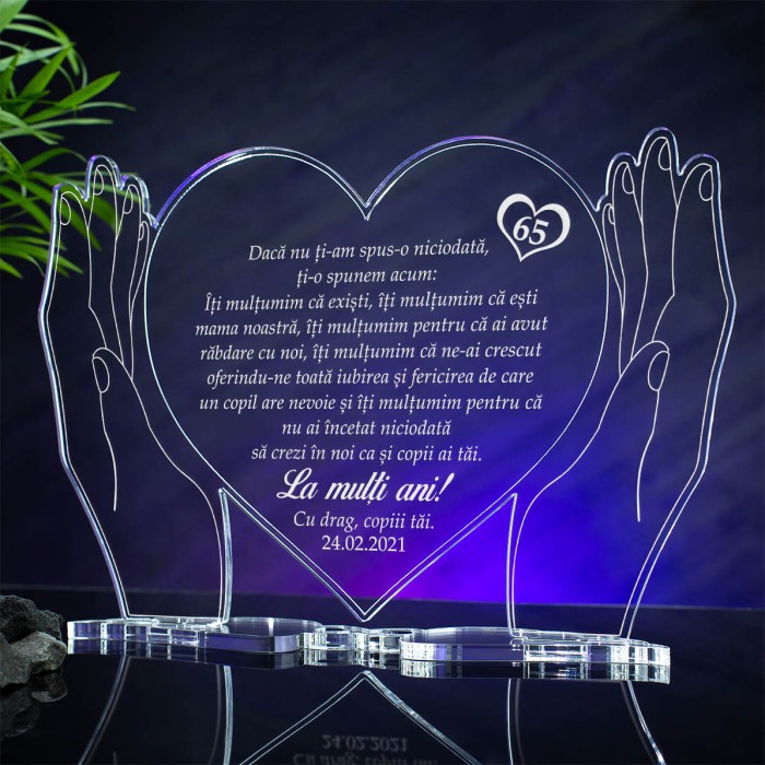 Placheta Aniversare mama, La multi ani, Cadou personalizat Har