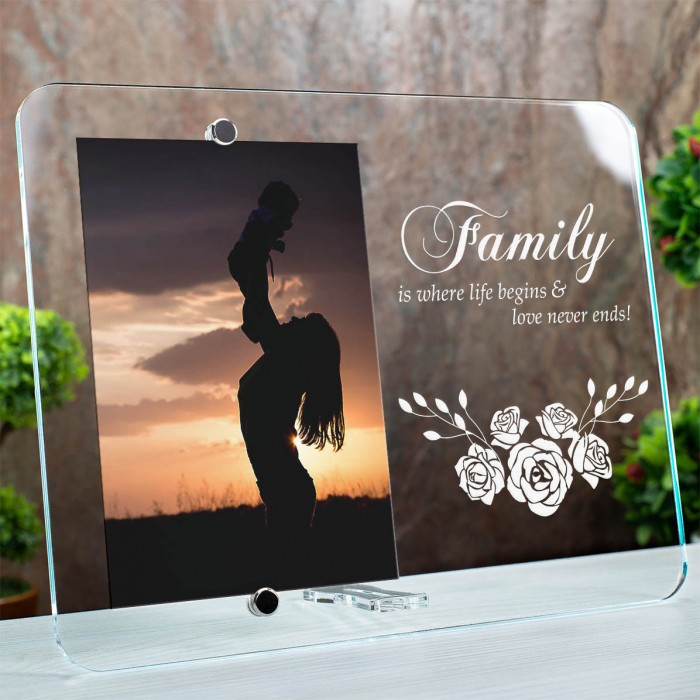 Rama foto Familie, Love never ends, Cadou personalizat 2520