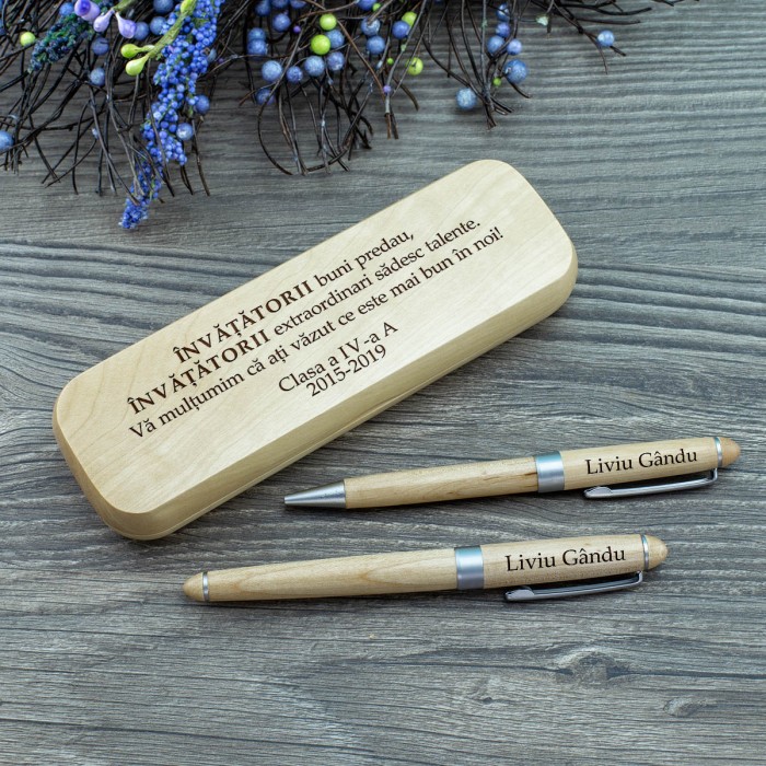Set de scris Invatatori, Multumiri si apreciere, Cadou personalizat Roller