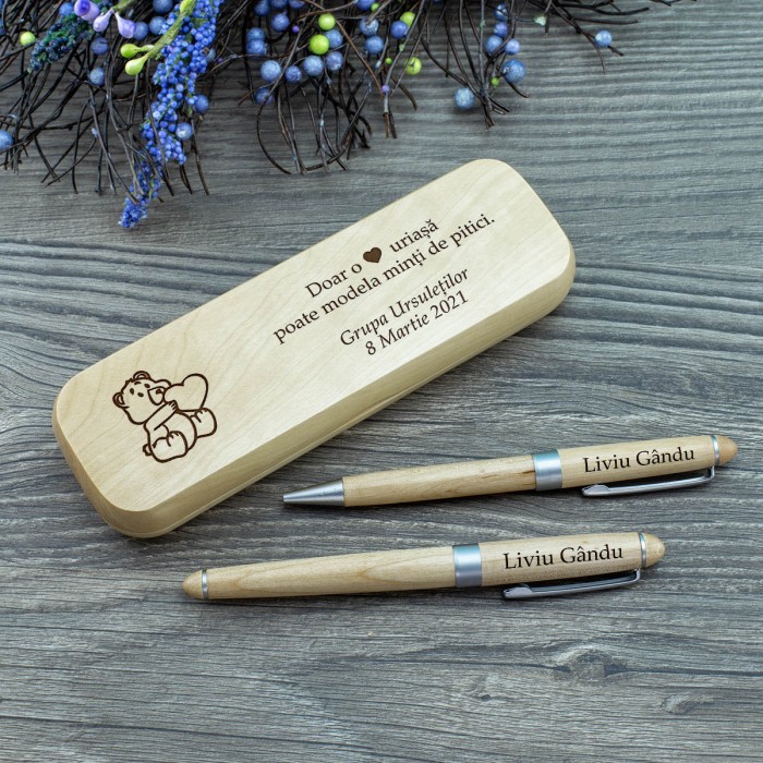 Set de scris Educatori, Minti de pitici, Cadou personalizat Roller
