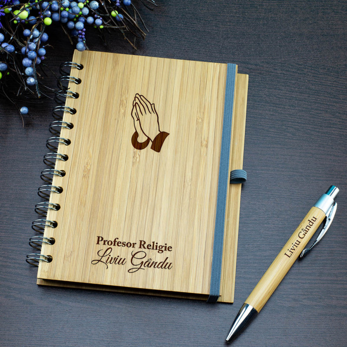 Agenda personalizata Profesor de religie, Dedicare, Cadou personalizat