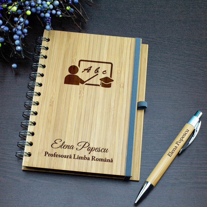 Agenda personalizata Profesoara de limba romana, Recunostinta, Cadou personalizat