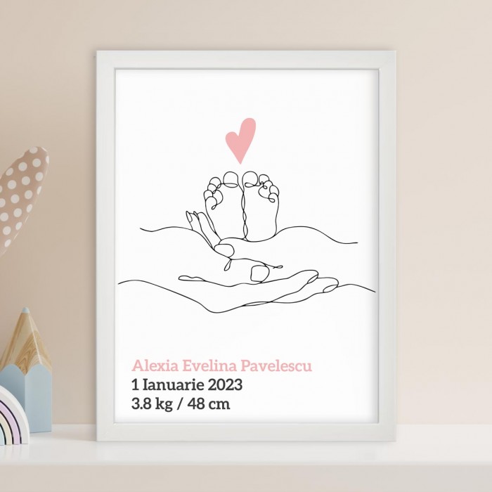 Tablou Bebe, Vector in armonie, A3 Cadou Personalizat