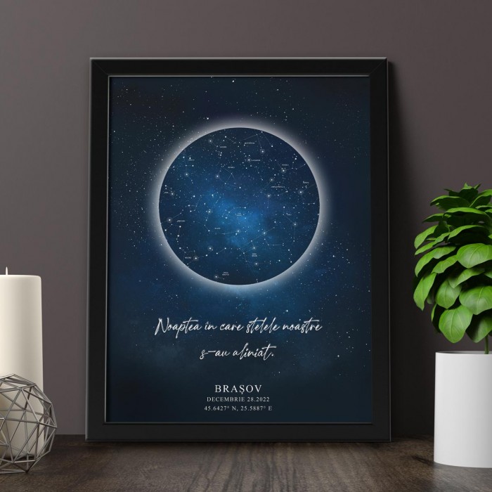 Tablou Cuplu, Stelele s-au aliniat, A3 Cadou Personalizat