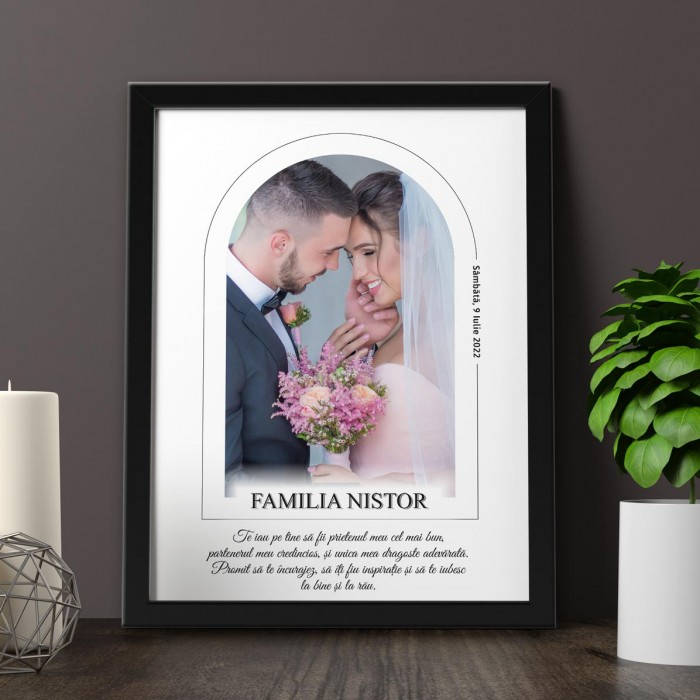 Tablou Nunta, Te iau pe tine sa-mi fii sot, A3 Cadou Personalizat