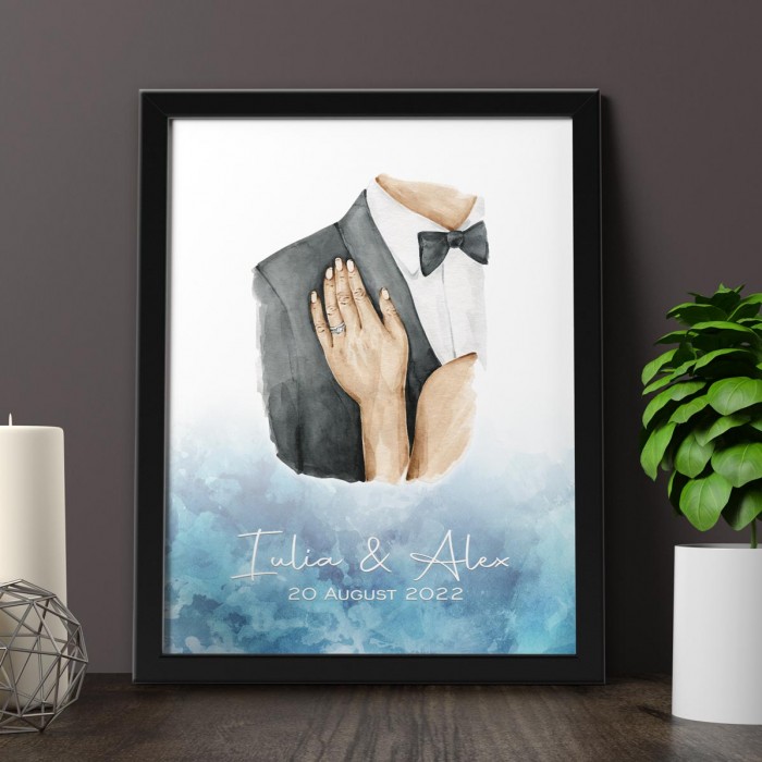 Tablou Nunta, Ziua nuntii, Cadou Personalizat A3