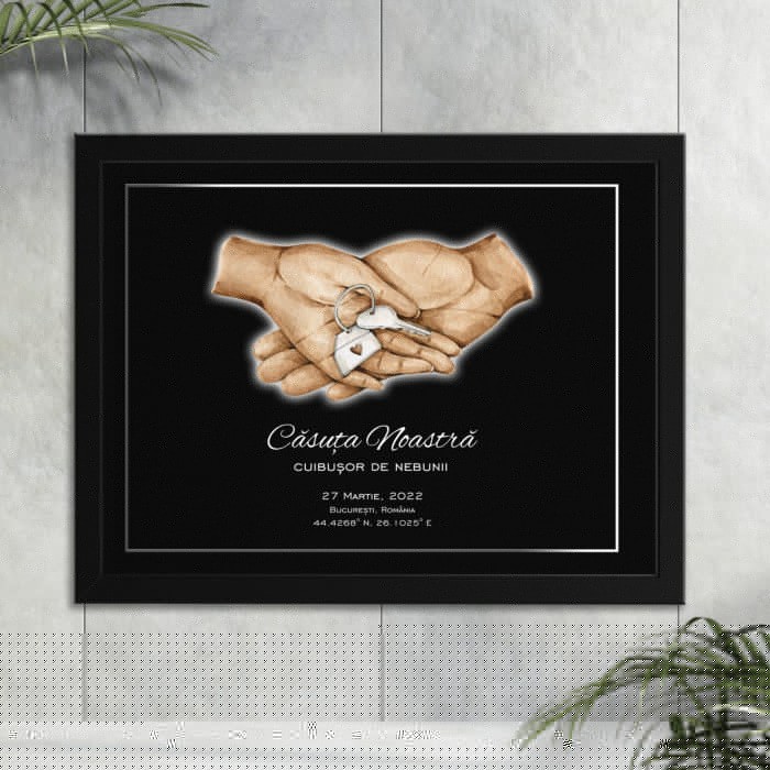 Tablou Casa Noua, Cuibusor de nebunii, A3 Cadou Personalizat