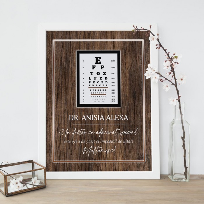 Tablou personalizat Medic, Doctor Oftalmolog, A3 Cadouri Personalizate