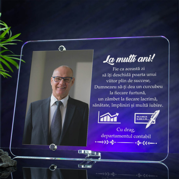 Rama foto Urare aniversare, Viitor plin de succese, Cadou personalizat 2520