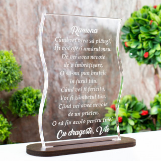 Trofeu Prietenie, Prietene la nevoie, Cadou personalizat Coloana