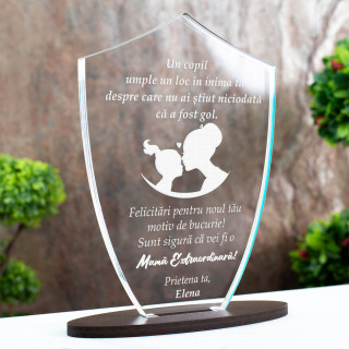 Cadou personalizat Trofeu Plexiglas - Pentru o mama extraordinara